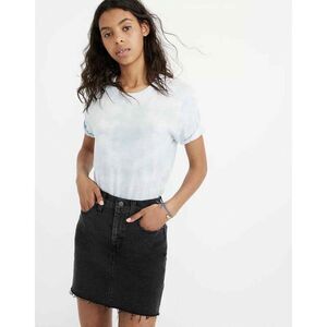 Madewell Stretch Denim Straight Mini Skirt Womens 27 Ashcraft Wash Raw Hemmed